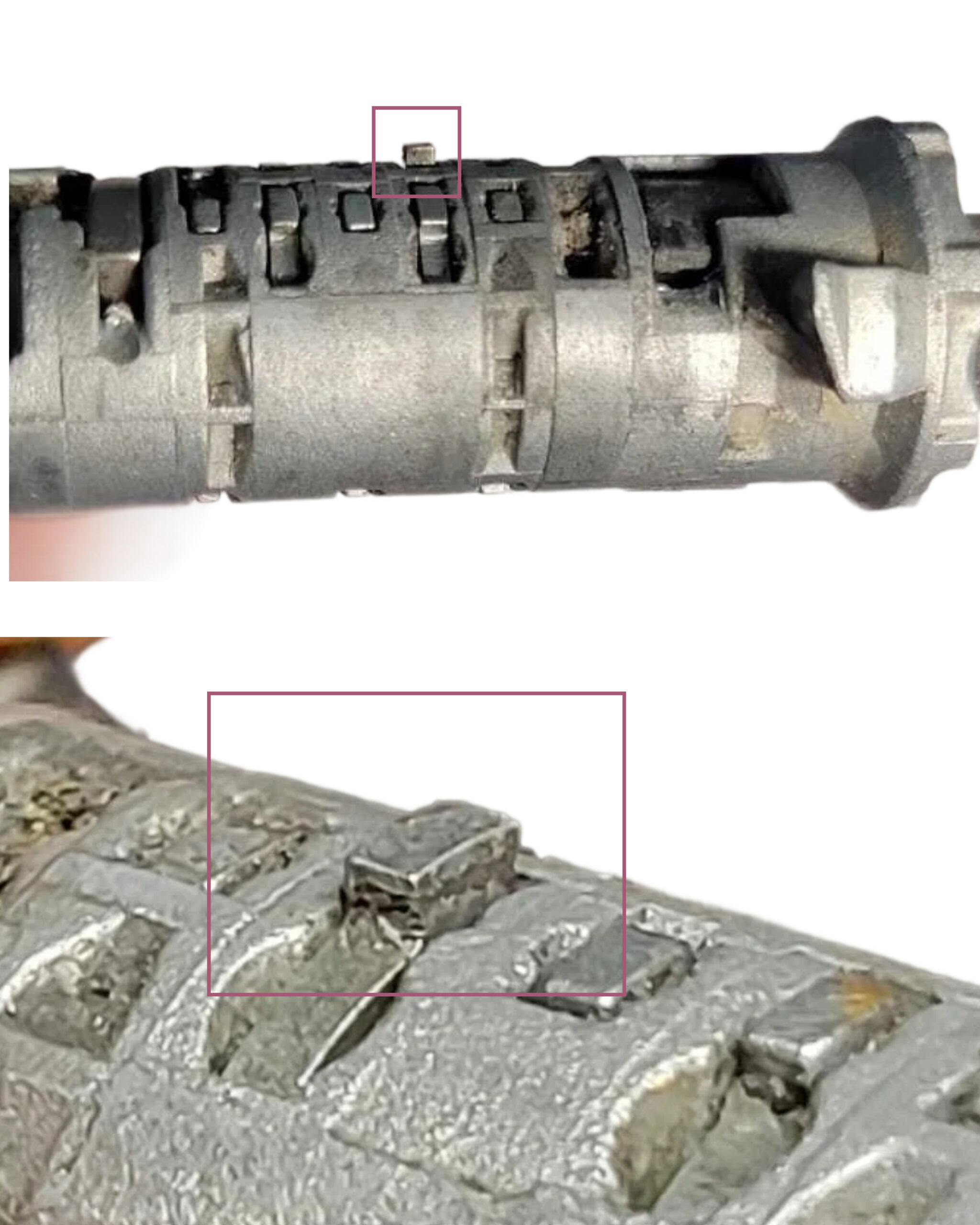 Acura Ignition lock cylinder with damaged wafer